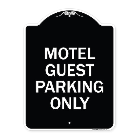 Motel Guest Parking Only Heavy-Gauge Aluminum Architectural Sign